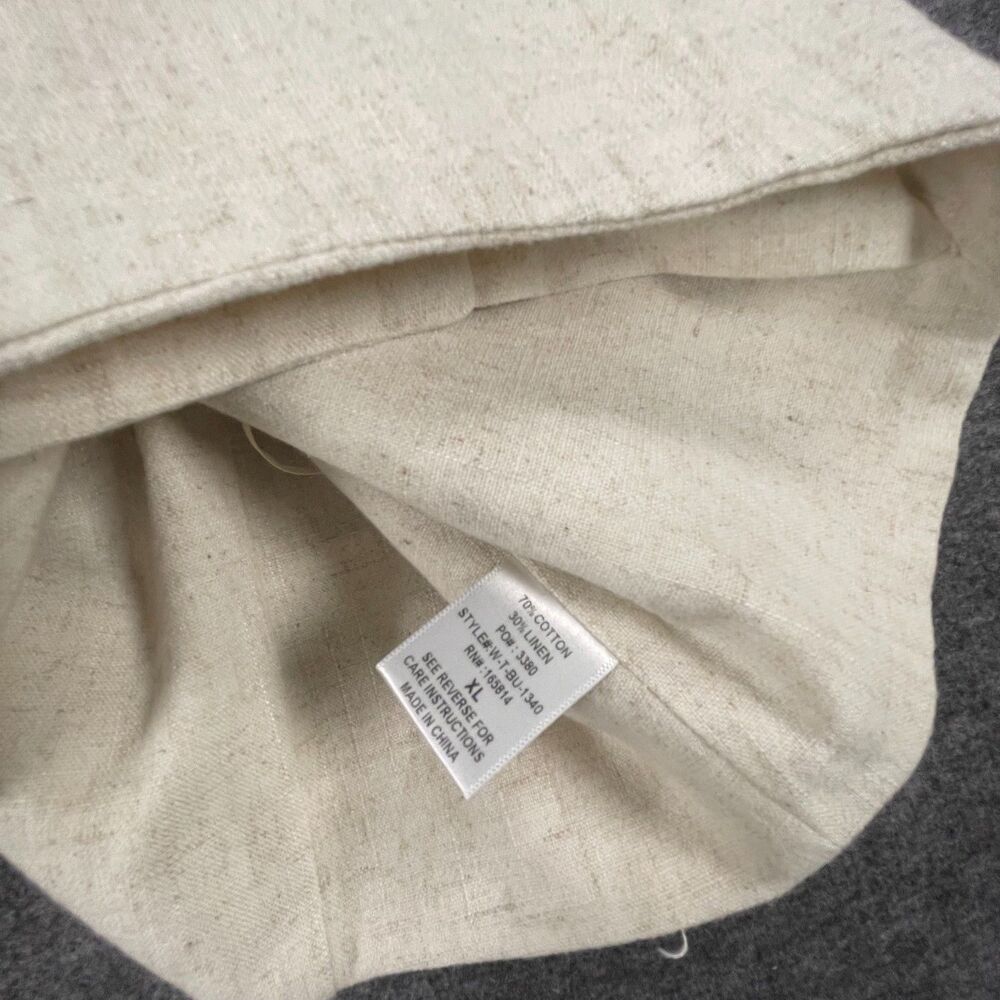 NWT JLUXLABEL Linen Blend Crop Top XL Neutral Cream Belted Cami Bralette New - Picture 3 of 8